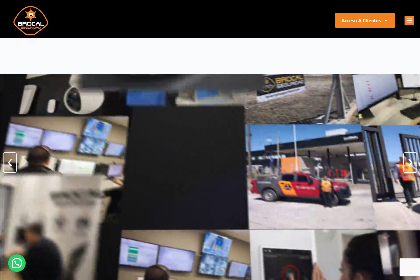 Screenshot of the Brocal Seguridad home page